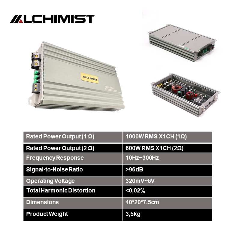 DSP ALCHIMIST AD1C-1200 Mono Car Audio